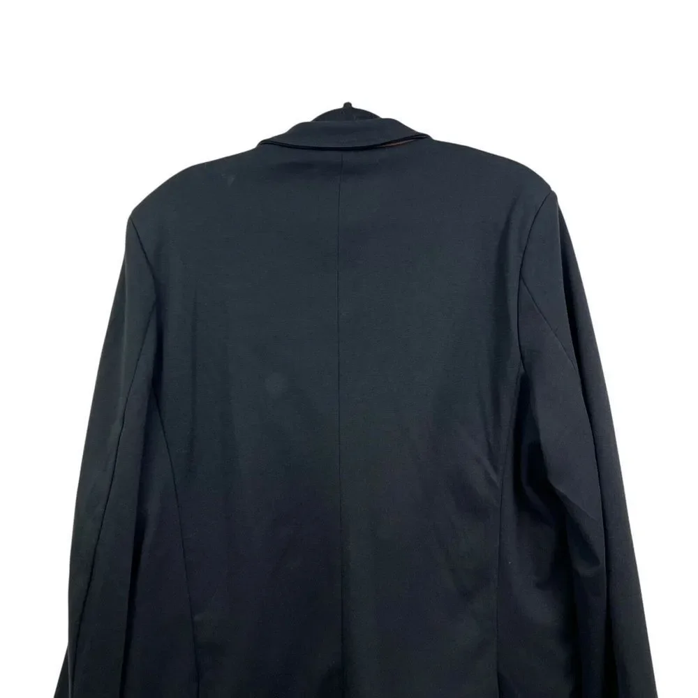 Civil Society Mens Knit Sports‎ Coat Notch Collar Double Vented Pockets Black XL